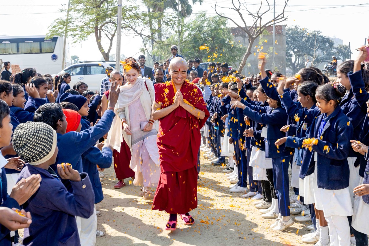 Mingyur Rinpoche teachings and blessings in 2025 at the new Shanti India School building